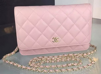 Chanel WOC mini Flap Bag Pink Sheepskin A5373 Gold Chanel WOC mini Flap Bag Pink Sheepskin A5373 Gold