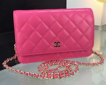 Chanel WOC mini Flap Bag Rose Sheepskin A5373 Gold Chanel WOC mini Flap Bag Rose Sheepskin A5373 Gold