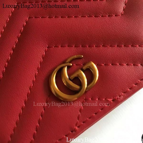 Gucci GG Marmont Card Case 443125 Red Gucci GG Marmont Card Case 443125 Red