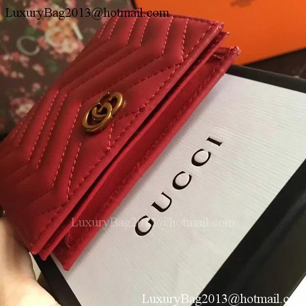 Gucci GG Marmont Card Case 443125 Red Gucci GG Marmont Card Case 443125 Red