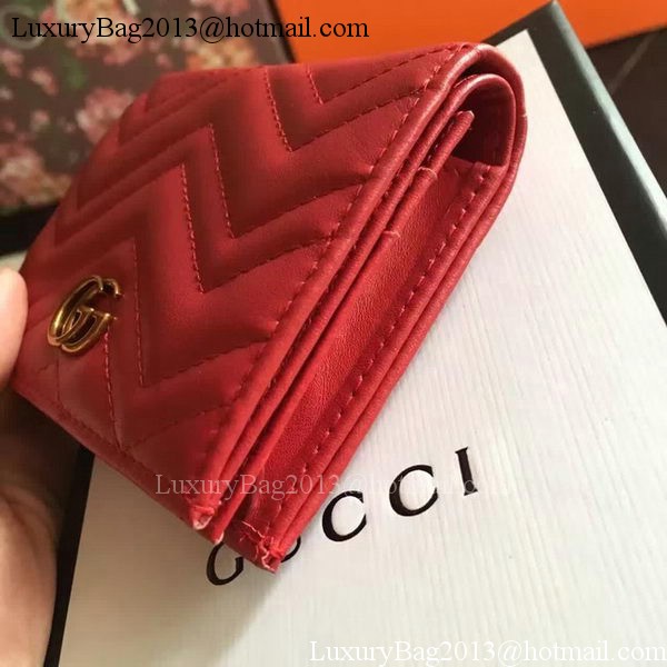 Gucci GG Marmont Card Case 443125 Red Gucci GG Marmont Card Case 443125 Red