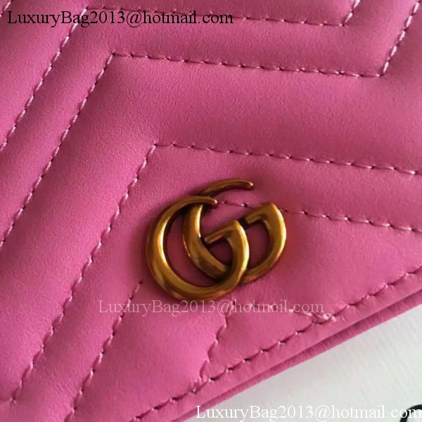 Gucci GG Marmont Card Case 443125 Rose Gucci GG Marmont Card Case 443125 Rose