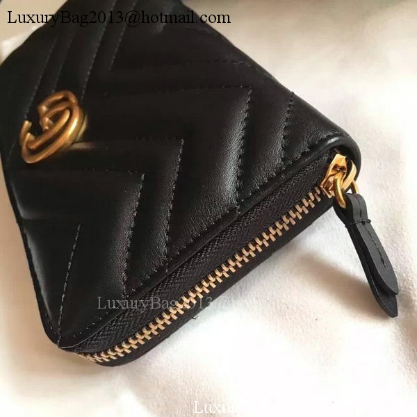 Gucci GG Marmont Zip Around Wallet 443123 Black Gucci GG Marmont Zip Around Wallet 443123 Black