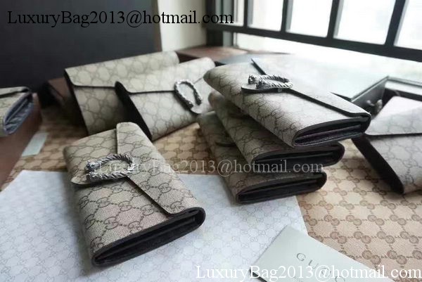 Gucci Dionysus GG Supreme Chain Wallet 404140 Grey Gucci Dionysus GG Supreme Chain Wallet 404140 Grey