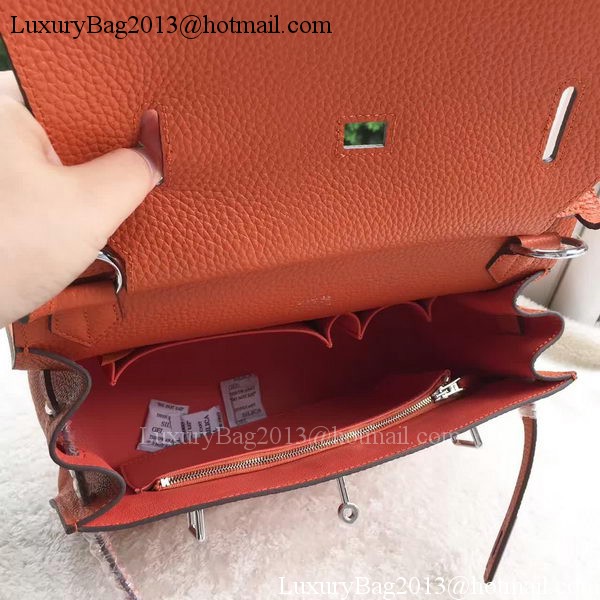 Hermes Jypsiere 31CM Shoulder Bag Calfskin Leather H0880 Orange Hermes Jypsiere 31CM Shoulder Bag Calfskin Leather H0880 Orange