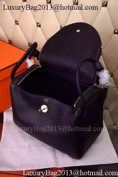 Hermes Lindy 30CM Leather Shoulder Bag H0881 Black Hermes Lindy 30CM Leather Shoulder Bag H0881 Black