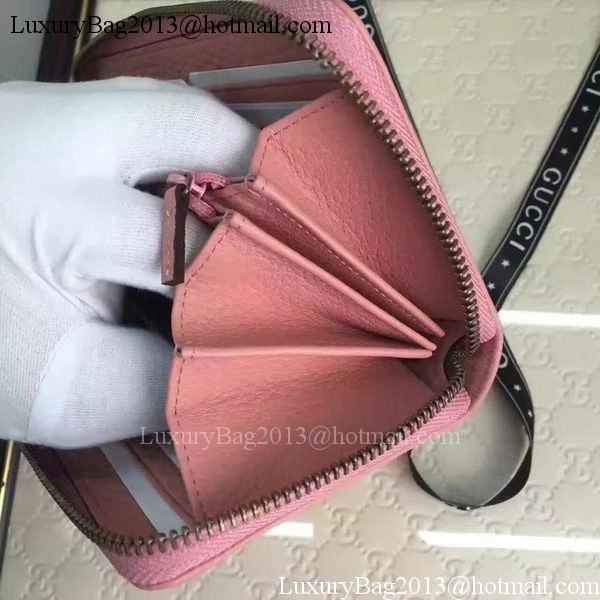 Gucci Leather Zip Around Wallet 456117 Pink Gucci Leather Zip Around Wallet 456117 Pink