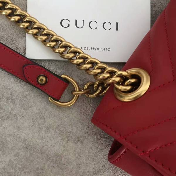 Gucci Now GG Marmont Mini Shoulder Bag 446744 Red Gucci Now GG Marmont Mini Shoulder Bag 446744 Red