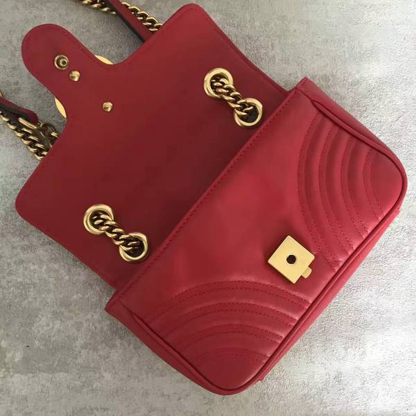 Gucci Now GG Marmont Mini Shoulder Bag 446744 Red Gucci Now GG Marmont Mini Shoulder Bag 446744 Red