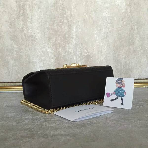 Gucci Padlock Gucci Signature Mini Shoulder Bag 409487A Black Gucci Padlock Gucci Signature Mini Shoulder Bag 409487A Black