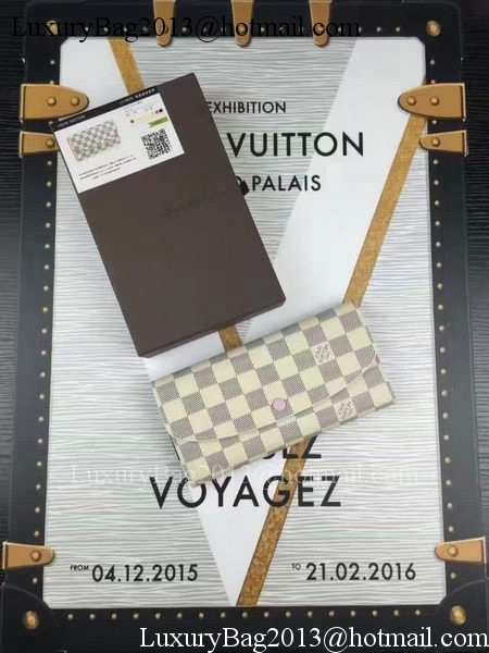 Louis Vuitton Damier Azur Canvas Emilie Wallet N60696 Louis Vuitton Damier Azur Canvas Emilie Wallet N60696
