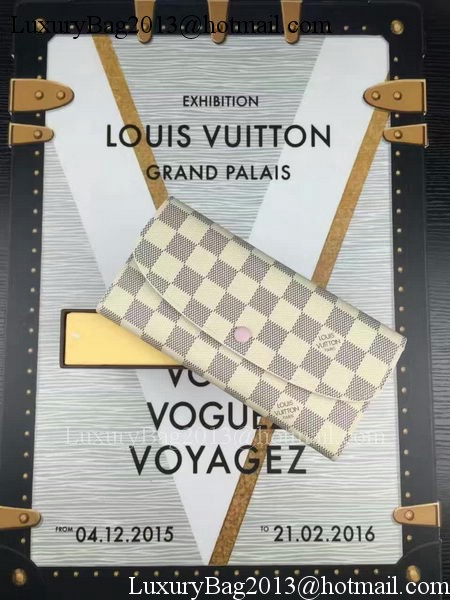 Louis Vuitton Damier Azur Canvas Emilie Wallet N60696 Louis Vuitton Damier Azur Canvas Emilie Wallet N60696