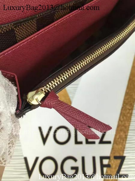 Louis Vuitton Damier Ebene Canvas Emilie Wallet N60696 Louis Vuitton Damier Ebene Canvas Emilie Wallet N60696