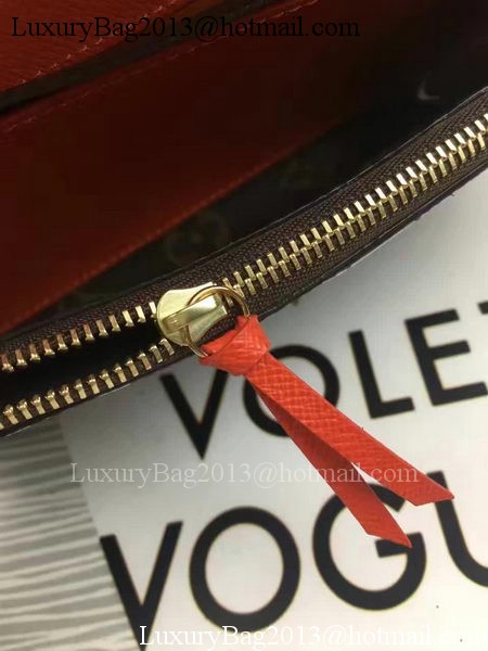 Louis Vuitton Monogram Canvas Emilie Wallet M60696 Orange Louis Vuitton Monogram Canvas Emilie Wallet M60696 Orange
