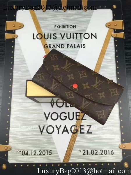 Louis Vuitton Monogram Canvas Emilie Wallet M60696 Orange Louis Vuitton Monogram Canvas Emilie Wallet M60696 Orange