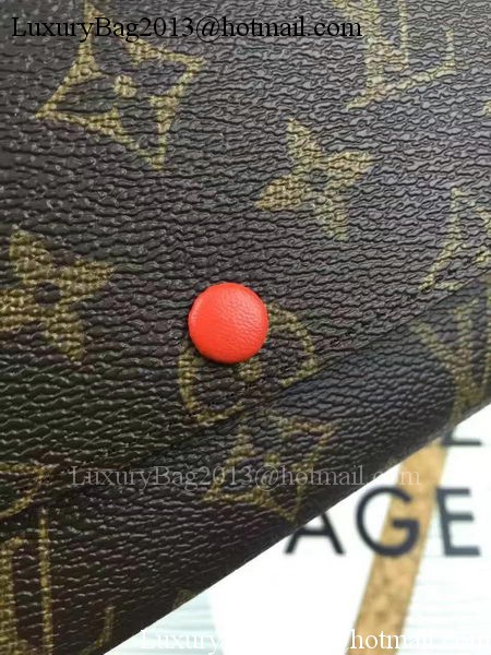 Louis Vuitton Monogram Canvas Emilie Wallet M60696 Orange Louis Vuitton Monogram Canvas Emilie Wallet M60696 Orange