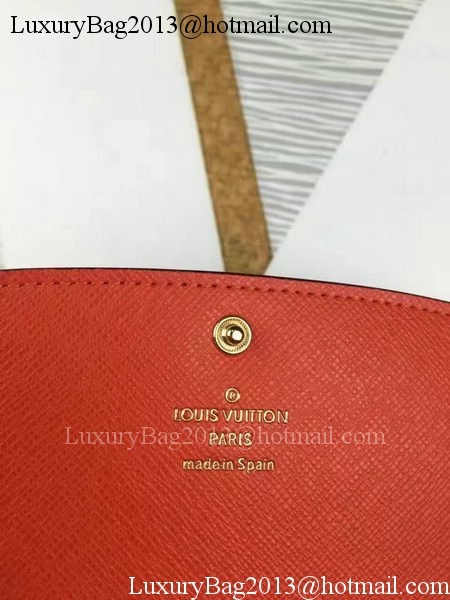 Louis Vuitton Monogram Canvas Emilie Wallet M60696 Orange Louis Vuitton Monogram Canvas Emilie Wallet M60696 Orange
