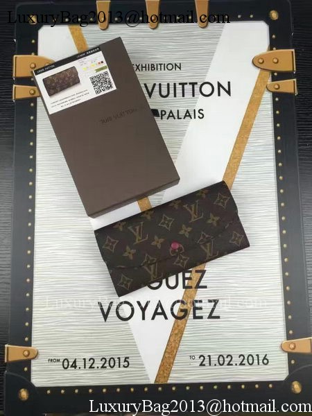 Louis Vuitton Monogram Canvas Emilie Wallet M60696 Wine Louis Vuitton Monogram Canvas Emilie Wallet M60696 Wine