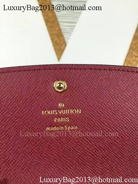Louis Vuitton Monogram Canvas Emilie Wallet M60696 Wine Louis Vuitton Monogram Canvas Emilie Wallet M60696 Wine