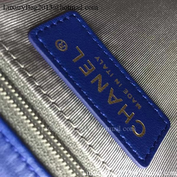 Boy Chanel Flap Bag Blue Original Sheepskin Leather A67088 Gold Boy Chanel Flap Bag Blue Original Sheepskin Leather A67088 Gold