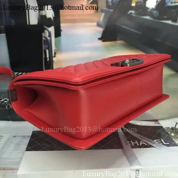 Boy Chanel Flap Bag Red Original Sheepskin Leather A67088 Silver Boy Chanel Flap Bag Red Original Sheepskin Leather A67088 Silver