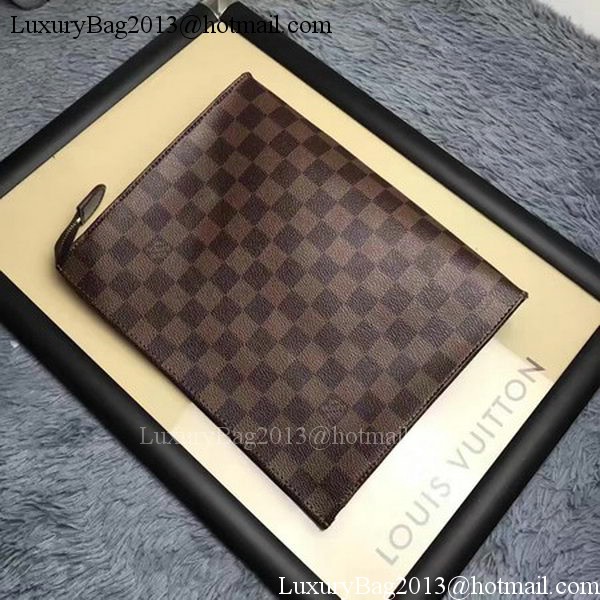 Louis Vuitton Damier Ebene Canvas TOILETRY POUCH 26 N47542 Louis Vuitton Damier Ebene Canvas TOILETRY POUCH 26 N47542
