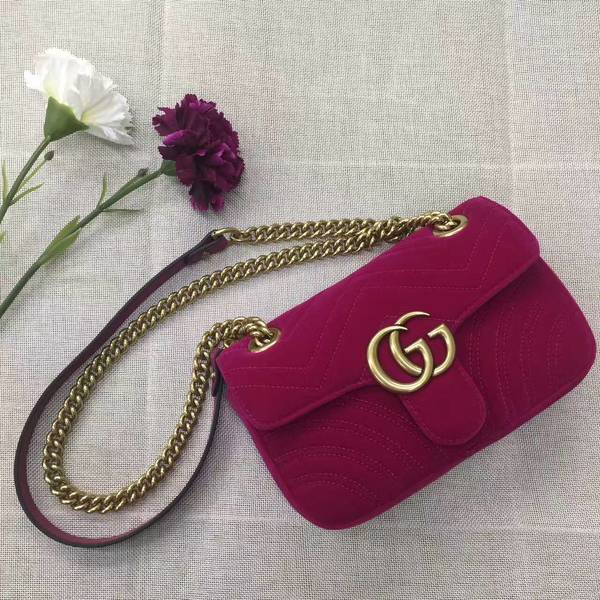 Gucci GG Marmont Suede Leather Mini Shoulder Bag 446744 Wine Gucci GG Marmont Suede Leather Mini Shoulder Bag 446744 Wine