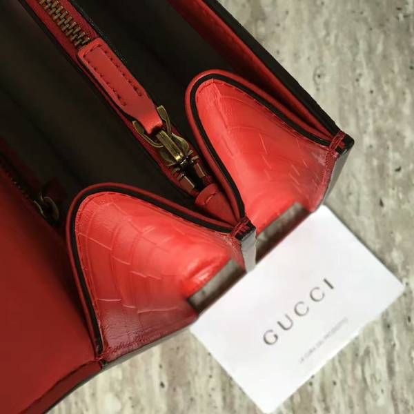 Gucci GG Marmont Crocodile Leather Shoulder Bag 431777 Red Gucci GG Marmont Crocodile Leather Shoulder Bag 431777 Red