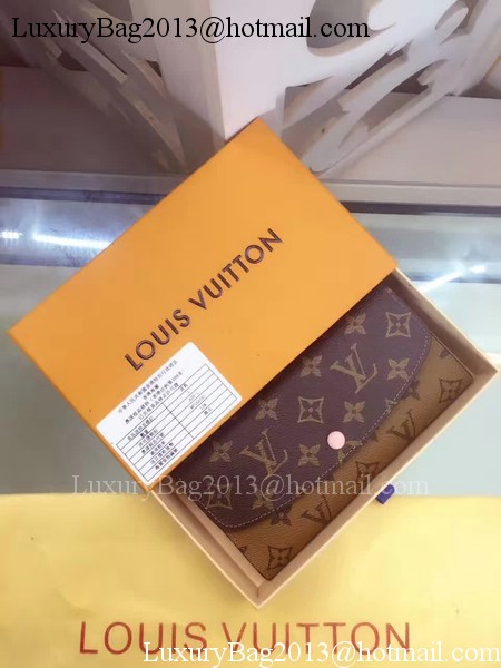 Louis Vuitton Monogram Canvas Emilie Wallet M60136 Pink Louis Vuitton Monogram Canvas Emilie Wallet M60136 Pink
