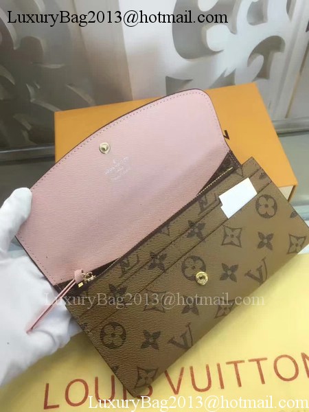 Louis Vuitton Monogram Canvas Emilie Wallet M60136 Pink Louis Vuitton Monogram Canvas Emilie Wallet M60136 Pink