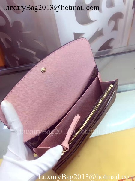 Louis Vuitton Monogram Canvas Emilie Wallet M60136 Pink Louis Vuitton Monogram Canvas Emilie Wallet M60136 Pink