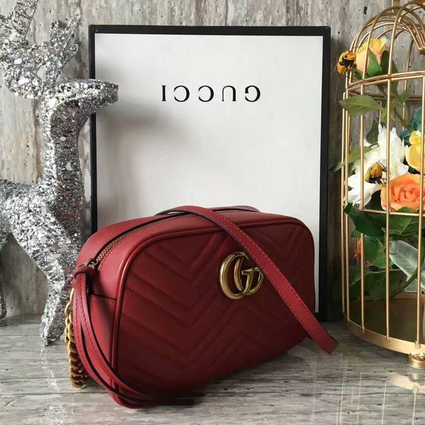 Gucci GG Marmont Matelasse Shoulder Bag 447632A Red Gucci GG Marmont Matelasse Shoulder Bag 447632A Red