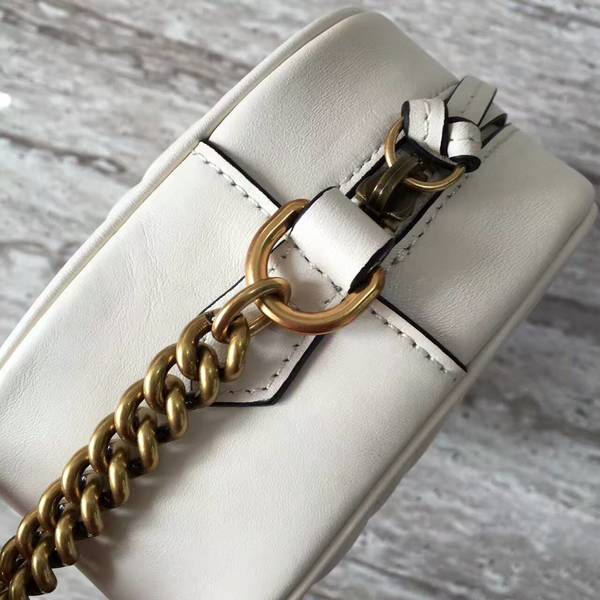 Gucci GG Marmont Matelasse Shoulder Bag 447632A White Gucci GG Marmont Matelasse Shoulder Bag 447632A White