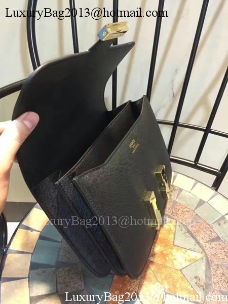 Hermes Constance Bag Calfskin Leather H9978 Black Hermes Constance Bag Calfskin Leather H9978 Black
