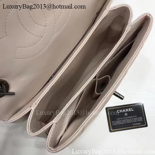 Chanel Classic Top Handle Bag Apricot Sheepskin Leather A92991 Silver Chanel Classic Top Handle Bag Apricot Sheepskin Leather A92991 Silver