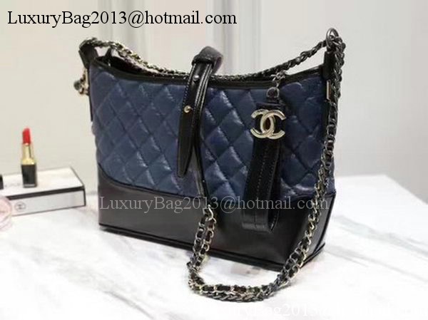 Chanel Medium Shoulder Bag Sheepskin Leather A93826 Blue Chanel Medium Shoulder Bag Sheepskin Leather A93826 Blue