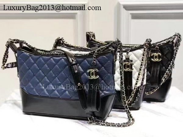 Chanel Medium Shoulder Bag Sheepskin Leather A93826 Blue Chanel Medium Shoulder Bag Sheepskin Leather A93826 Blue