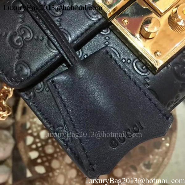 Gucci Padlock Gucci Signature Mini Shoulder Bag 409487 Black Gucci Padlock Gucci Signature Mini Shoulder Bag 409487 Black