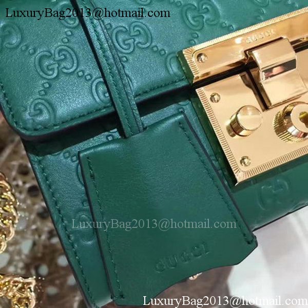 Gucci Padlock Gucci Signature Mini Shoulder Bag 409487 Green Gucci Padlock Gucci Signature Mini Shoulder Bag 409487 Green