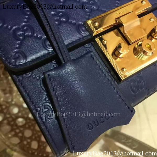 Gucci Padlock Gucci Signature Mini Shoulder Bag 409487 Royal Gucci Padlock Gucci Signature Mini Shoulder Bag 409487 Royal