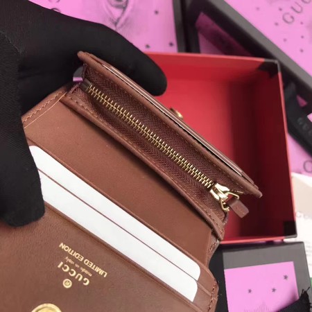 Gucci Limited Edition Card Case 456867 Brown Gucci Limited Edition Card Case 456867 Brown