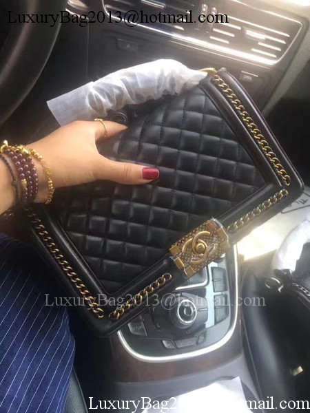 Boy Chanel Flap Bag Original Calfskin Leather A67086B Black Boy Chanel Flap Bag Original Calfskin Leather A67086B Black