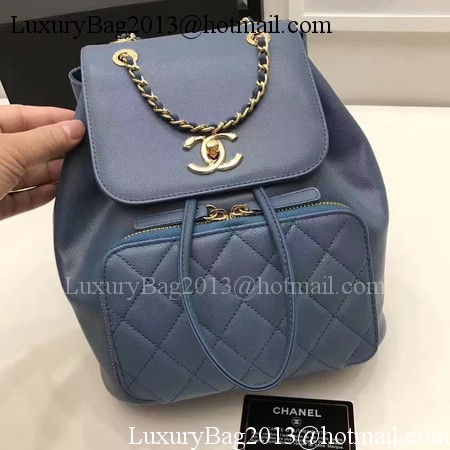 Chanel Original Leather Backpack CHA2590 Blue Chanel Original Leather Backpack CHA2590 Blue