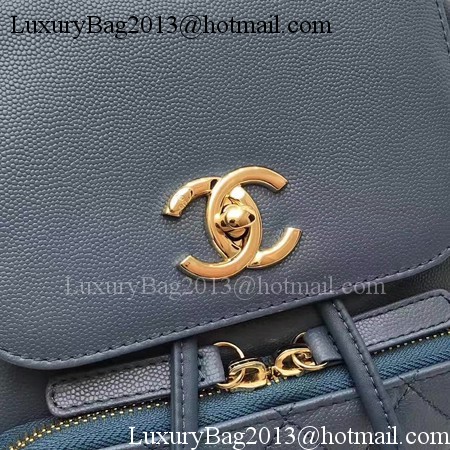 Chanel Original Leather Backpack CHA2590 Blue Chanel Original Leather Backpack CHA2590 Blue