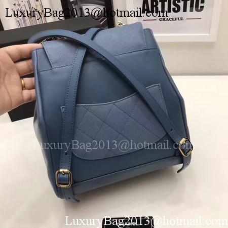 Chanel Original Leather Backpack CHA2590 Blue Chanel Original Leather Backpack CHA2590 Blue