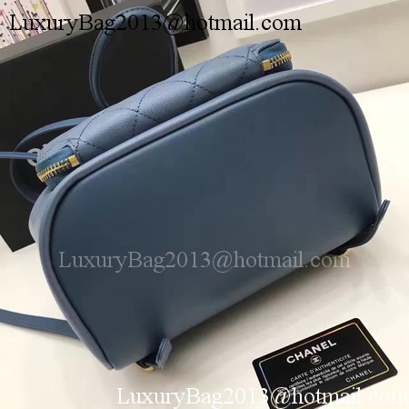 Chanel Original Leather Backpack CHA2590 Blue Chanel Original Leather Backpack CHA2590 Blue