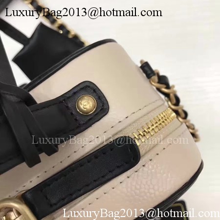 Chanel Cosmetic Bag Original Cannage Pattern A93341 Apricot&Black Chanel Cosmetic Bag Original Cannage Pattern A93341 Apricot&Black