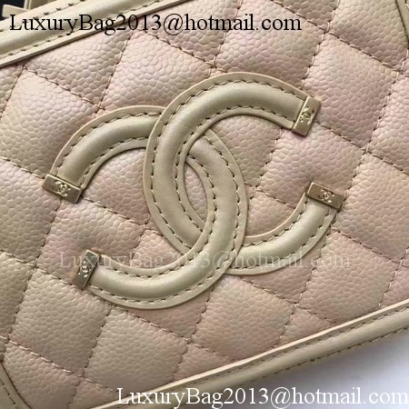 Chanel Cosmetic Bag Original Cannage Pattern A93341 Apricot Chanel Cosmetic Bag Original Cannage Pattern A93341 Apricot