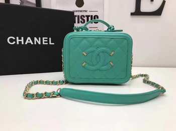 Chanel Cosmetic Bag Original Cannage Pattern A93341 Green Chanel Cosmetic Bag Original Cannage Pattern A93341 Green
