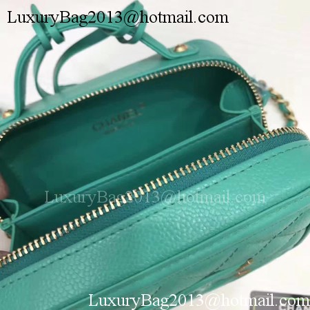 Chanel Cosmetic Bag Original Cannage Pattern A93341 Green Chanel Cosmetic Bag Original Cannage Pattern A93341 Green